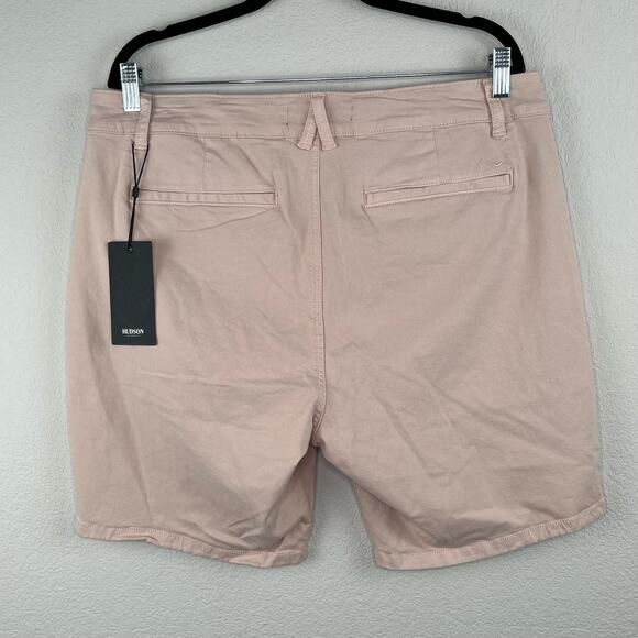 Hudson Light Coral Pink Twill Slim Straight Chino Shorts Size 42 NWT MSRP $135 - Picture 3 of 15